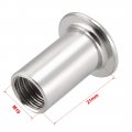 Uxcell M10x21mm Hex Socket Head Insert Nut Screw Post Sleeve For Furniture 10pcs