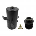 Wgl 0 75l Oil Catch Cana Black Aluminum 10an Can Reservoir Tank Breather Filter Baffled Kit 