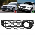 1 Pair Front Bumper Fog Light Cover Grilles 8k0807681j01c 8k0807682j01c Glossy Black Lamp Trim Replacement For A4 B8 5 Allroad