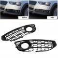 1 Pair Front Bumper Fog Light Cover Grilles 8k0807681j01c 8k0807682j01c Glossy Black Lamp Trim Replacement For A4 B8 5 Allroad