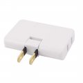 Aexit Ac 125v Distribution Electrical 15a Rotatable Us Plug 1 To 3 Ways Power Charger Adapter Converter Socket White
