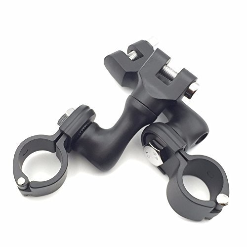 Adjustable Highway Peg Mounting Kit For 1 5 In Front Engine Guard Frame Tube Black Short Angled Foot Pegs Goldwing Vtx1300