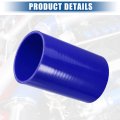 Uxcell 3 5 Id 6 Length 4-ply Reinforced High Temp Straight Coupler Silicone Reducer Hose Blue For Car Intercooler Intake Piping