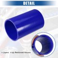 Uxcell 3 5 Id 6 Length 4-ply Reinforced High Temp Straight Coupler Silicone Reducer Hose Blue For Car Intercooler Intake Piping