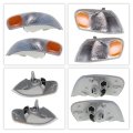 1 Pair Of Driver And Passenger Side Replacement For Toyota Corolla 1998-2000 Halogen Corner Lights Headlights Assembly