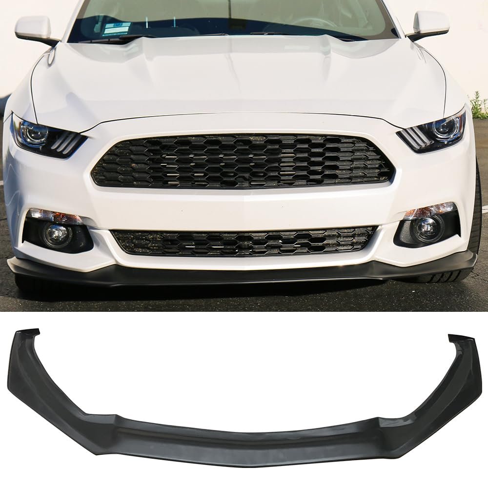 Front Bumper Lip For 2015-2017 Ford Mustang Pp Spoiler Splitter By Ikon Motorsports 2016