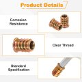 100 Pcs Threaded Insert For Wood 1 4 20 Carbon Steel Studs Hex Socket Drive Nut Inserts Screw In Fastener Connector With Wrench