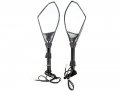 2 X Motorcycle Motorbike Outside Rear View Left Right Side Mirrors Fit For 2001 2002 2003 2004 2005 2006 2007 2008 Kwasaki