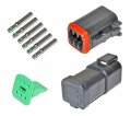 Customconnectorkits Deutsch Dt Enhanced Black Splice Kit Dt04-6p-ep13 6 Position Single Buss 14 Ga Contacts 