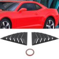 2pcs Matte Black Racing Rear Quarter Window Louvers For 2010-2015 Chevrolet Camaro 
