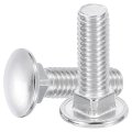 8 Piece Carriage Bolts 3 In 16x1 4 304 Stainless Steel Round Head Square Neck Screws For Fastening Accessories Silver 