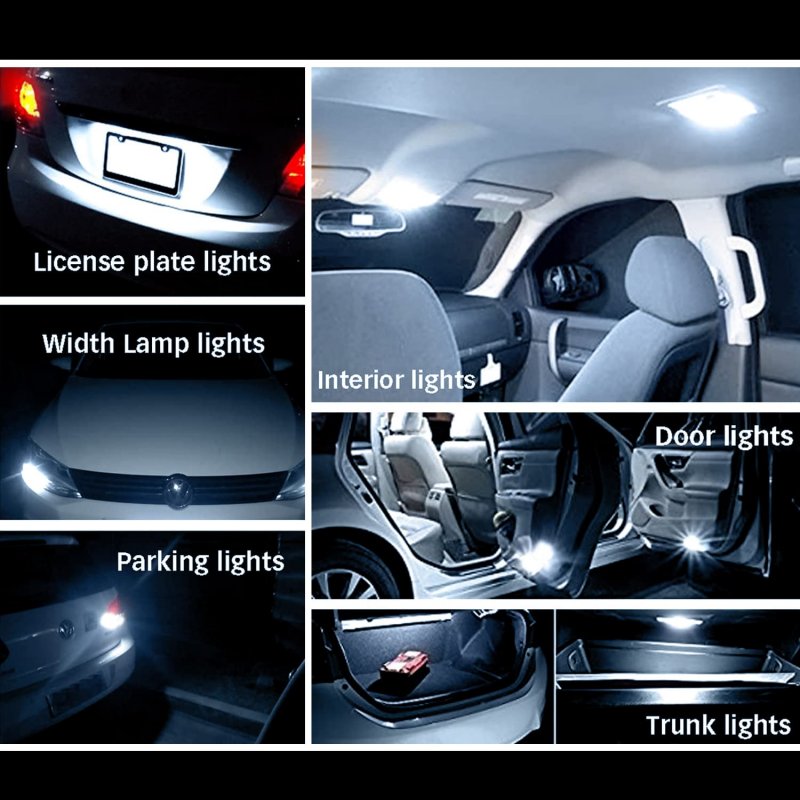T10 921 194 168 Led Bulbs 20 Pack Cool White 12v Interior Dome Lights For Rv Trailer Boat Car Truck Motorcycle Backup Reverse