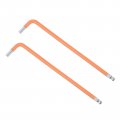 Uxcell 5mm Ball End Hex Key Wrench L Shaped Long Arm S2 Steel Repairing Tool 2 Pcs