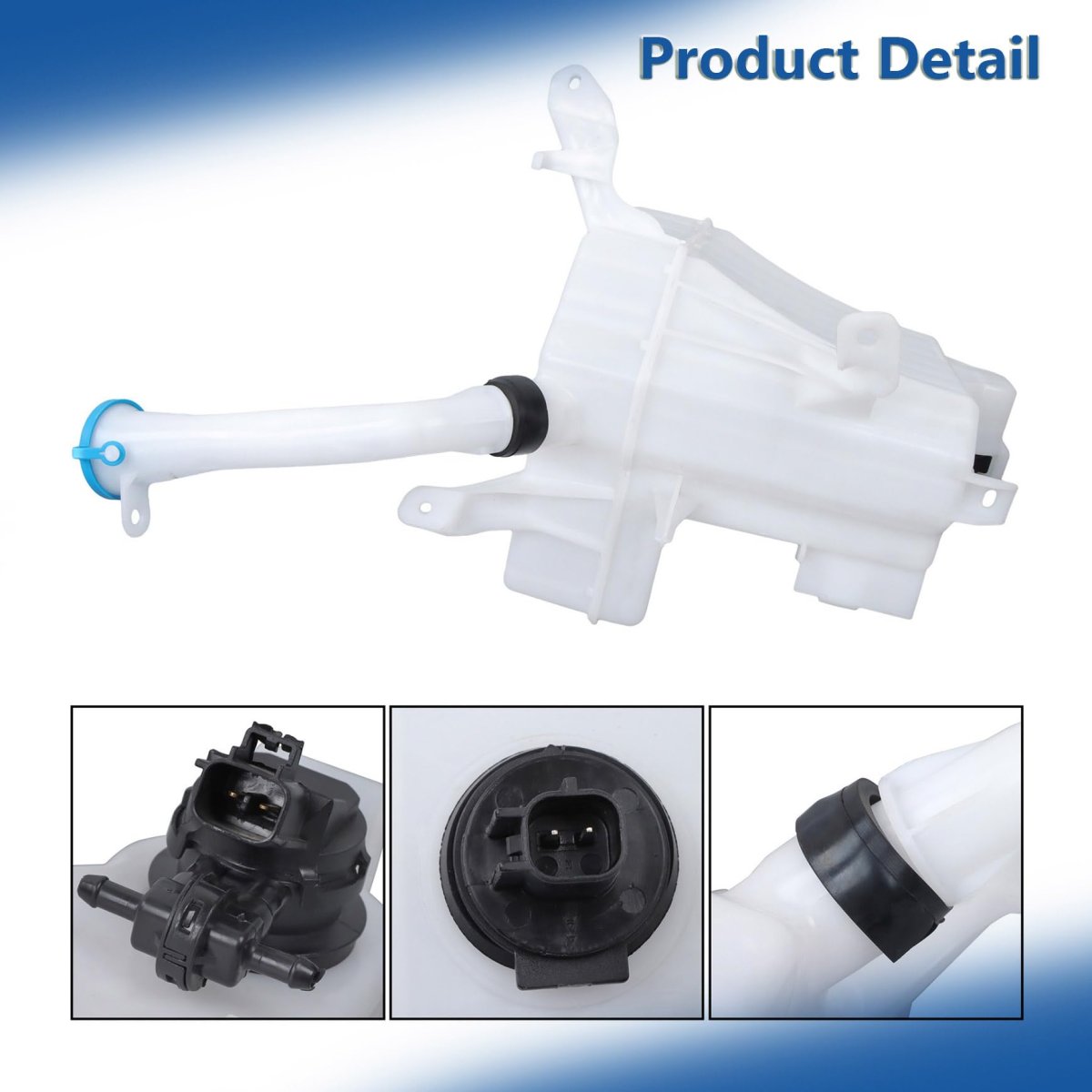 White Windshield Washer Fluid Reservoir Tank With Pump Replacement For Murano 2015-2018 28910-5aa0a