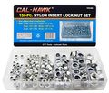 150pc Nylon Insert Lock-nut Assortment 6 Sizes 10 1 2 