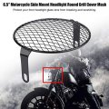 Suuonee Headlight Grill Guard 6 5 Motorcycle Side Mount Round Cover Mask Fits For Cruiser Chopper Cafe Racer Diagonals