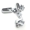 Front Offset Mount 1 5 Highway Radical Flame Foot Pegs Clamps For Honda Goldwing By Xkh