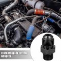 Black 6an Male To M12 X 1 5mm Metric Thread Fitting Adapter Flare Union Coupler Fuel Oil Line Hose End Aluminum Alloy For Car