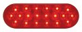 87721 Red Oval Fleet 20 Led Stop Turn Tail Sealed Light Polycarbonate Lens Waterproof Dot Compliant For Trucks 6 5 In X 25 1 