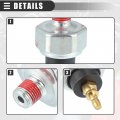 Motoforti Engine Oil Pressure Sensor For Honda Accord 1984-2007 Plastic Metal No 37240pt0014 Black Silver Tone