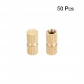 Uxcell Knurled Insert Nuts M3 X 12mm L 5mm Od Female Thread Brass Embedment Assortment Kit 50 Pcs