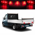 Ocpty Marker Lights 2pcs Red Bar 2x Side Bulbs Replacement Fit For Truck Bus Boat Suv Atv Trailer Indicator Light Assembly