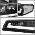 Auto Dynasty Dual Led Drl Black Housing Clear Corner Headlight Lamps Tool Kit Compatible With Chevy Colorado Gmc Canyon 04-12
