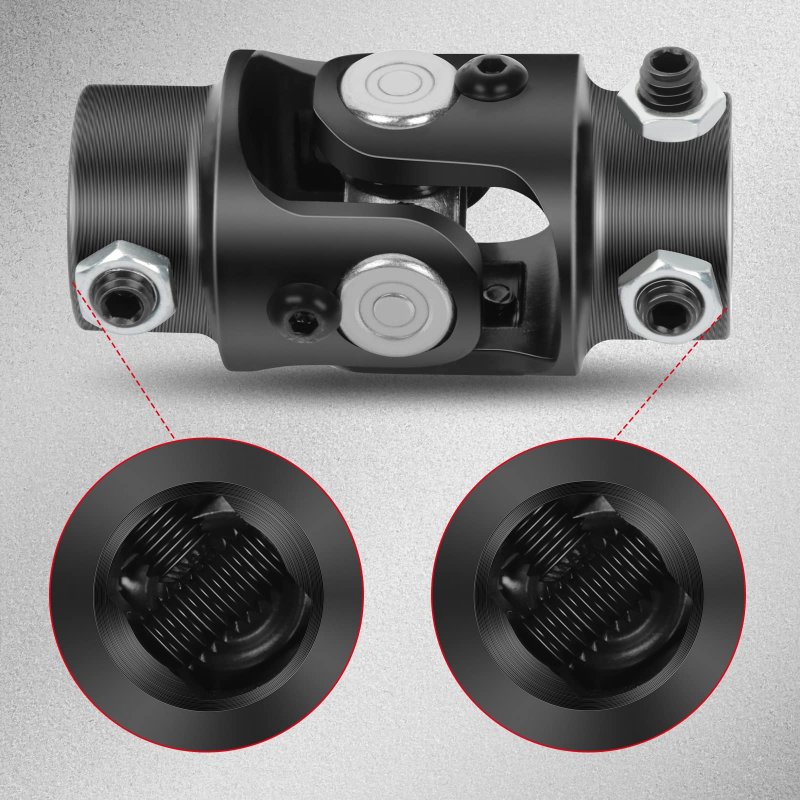 Single Universal Steering Black U-joint Shaft 3 4 Dd X 4-30 Spline
