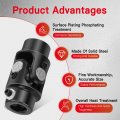 Single Universal Steering Black U-joint Shaft 3 4 Dd X 4-30 Spline