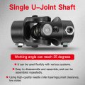 Single Universal Steering Black U-joint Shaft 3 4 Dd X 4-30 Spline