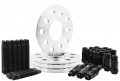 4 Pc 5x130 Mm Hub Centric Spacers 12 Thick 90 Stud Conversion M14x1 5 Open End Black Lug Nuts For Porsche 911 924 928 Boxter 