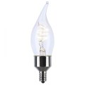 Satco S11526 Led Bulb 4w 40w Eq Ca11 Flame Tip Vintage Style Flex Gray Coil Filament 2700k Warm White E12 Candelabra Base