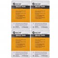 Niche Brake Pad Set For Kawasaki Ninja Zx12r Zx7r Zrx1200r Zrx1100 43082-1257 Rear Semi-metallic 4 Pack
