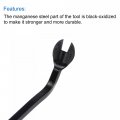 Uxcell 6 Inch All-purpose Black Oxide Manganese Steel Fastener Remover Clip Removal Tool With Red Plastic Handle For Window