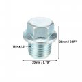 X Autohaux 2 Set M14x1 5 Car Engine Oil Drain Plug With Washer Md050316 For Mitsubishi Outlander 2003-2016 Volvo Steel Silver