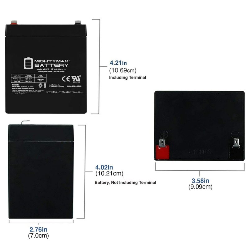 Mighty Max Battery Ml5-12 12v 5ah Replacement For Tripp Lite Internet525u Ups