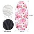 Delerain Car Seat Covers Set 2pcs Valentinea S Day Donuts Pink Hearts Universal Front Seats Vehicle Enterior Protector Suitable