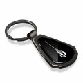 Ipick Image Black Dome Gunmetal Metal Teardrop Logo Key Chain Official Licensed For Chevrolet Corvette C8 Stingray