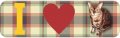 Stickertalk I Heart Love Bengal Cats 10 Inches By 3 