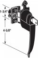 Prime-line K 5080 1-3 4 In Black Colonial Push Button Lock With Key Single Pack