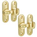 2 Packs Barn Door Latches A Solid Zinc Alloy Security Sliding Latch Lock For Bedroom Bathroom Cbinet 90a 180a Mounting Gold 