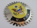 Grille Badge Usa With Coat Of Arms Eagle For Car Truck Grill Mount American Flag