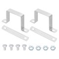 2pcs 2-3 8 X Square Pipe Clamp Carbon Steel U Shaped Connector Bracket Heavy Duty Tube Strap Buckle With Gasket Screws Nuts For 