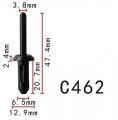 Autobahn88 Blind Rivet Clip 1 4 Hole Compatible With Gm Oem 20421672 Pack Of 20