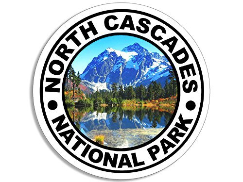 Round North Cascades National Park Sticker Wash Washington Wa Rv Hike 3 Inch