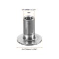 M6 T-nuts 50pcs Carbon Steel Tee Nut Round Base Weld Nuts 17mm Height Through Hole Flange Insert Female Thread Plate Dark Gray