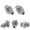 2pcs Brake Adapter Fittings For Use With Lines Clutch Turbo Oil Feed M10 X 1 0 Metric 10mm To 3an -3 An3