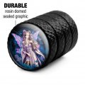 Pink And Purple Fairy Valve Stem Caps For Tire Rim Wheel Aluminum Black
