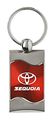 Toyota Sequoia Rectangular Red Car Key Chain Ring Fob 