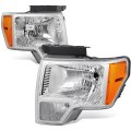 Auto Dynasty 2009 2010 2011 2012 2013 2014 Pickup Headlight Assembly For 09-14 Ford F150 Driver And Passenger Side Halogen 
